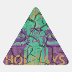 Sticker Triangulaire Magnifique rustique fissuré boue amour guérit art