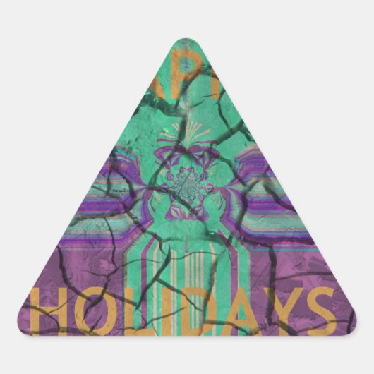 Sticker Triangulaire Magnifique rustique fissuré boue amour guérit art  (Devant)
