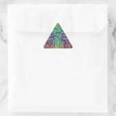 Sticker Triangulaire Magnifique rustique fissuré boue amour guérit art  (Sac)