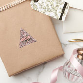 Sticker Triangulaire Maman Empreinte de léopard rose Power