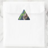 Sticker Triangulaire Man showing stock price touchscreen concept (Sac)