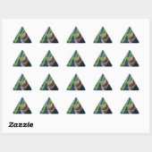 Sticker Triangulaire Man showing stock price touchscreen concept (Feuille)