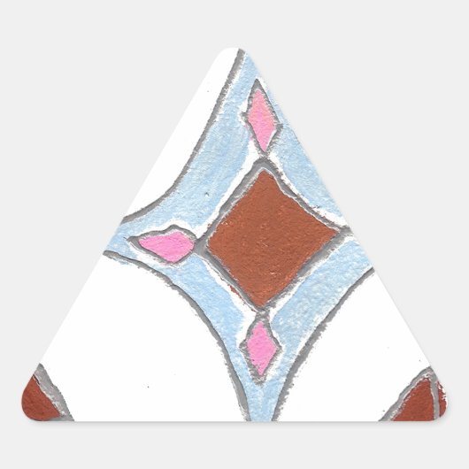 Sticker Triangulaire Mandala Oil Peinture Art Imprimer (Devant)