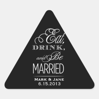 Sticker Triangulaire Mangez et soyez mariés