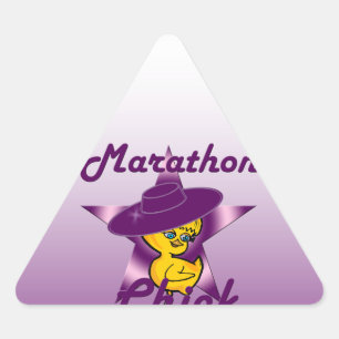 Sticker Triangulaire Marathon Chick #9