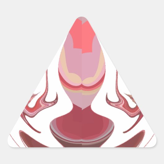 Sticker Triangulaire Maroon Majesty : Rustic Radiance Texté Africain (Devant)