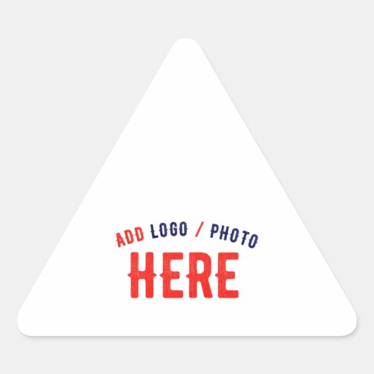 STICKER TRIANGULAIRE MARQUE BLANCHE MODERNE ET PERSONNALISABLE VÉRIFIÉE (Devant)