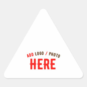 STICKER TRIANGULAIRE MARQUE BLANCHE MODERNE ET PERSONNALISABLE VÉRIFIÉE