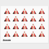 Sticker Triangulaire Masque d'Halloween pour langue bizarre (Feuille)