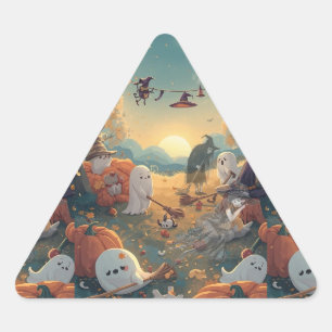 Sticker Triangulaire Matin d'Après Halloween - Un Conte Fantomatique de