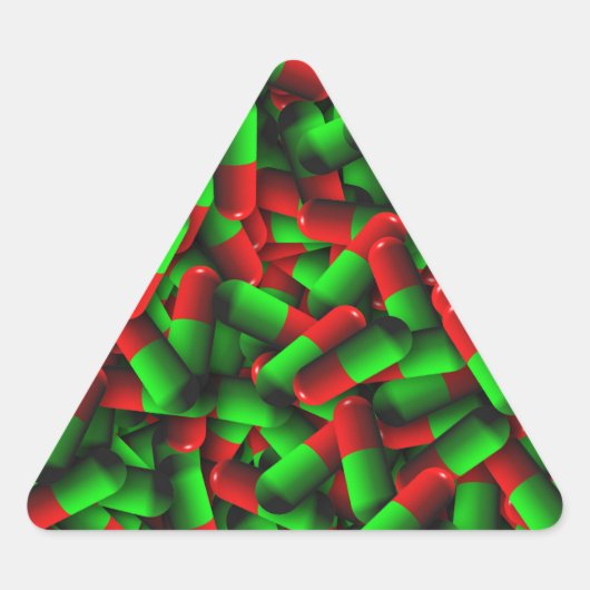 Sticker Triangulaire médicaments pour pilules rouges (Devant)