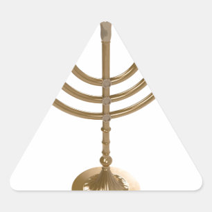 Sticker Triangulaire menorah or