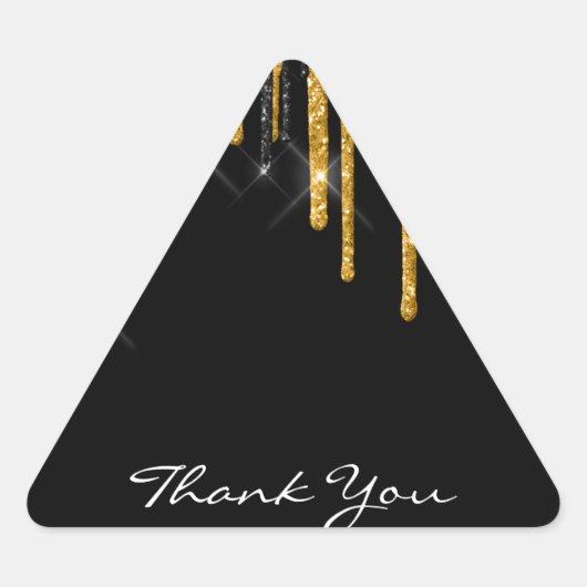 Sticker Triangulaire Merci Nom Mariage Silver Grey Gold Drivers (Devant)