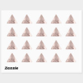 Sticker Triangulaire Merci Shopping Rose Drips 20%Hors Triangle (Feuille)