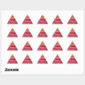 Sticker Triangulaire Merry Christmas Happy (Feuille)