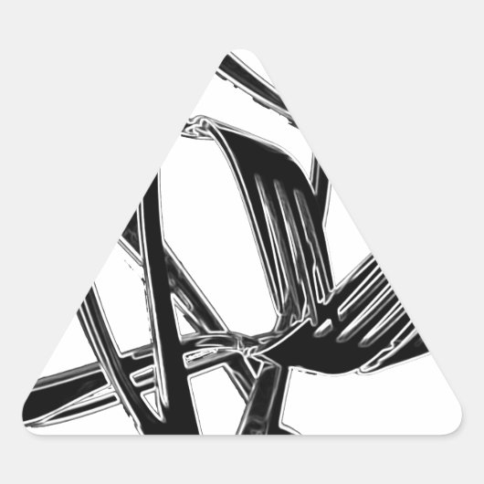 Sticker Triangulaire Métallique (Devant)