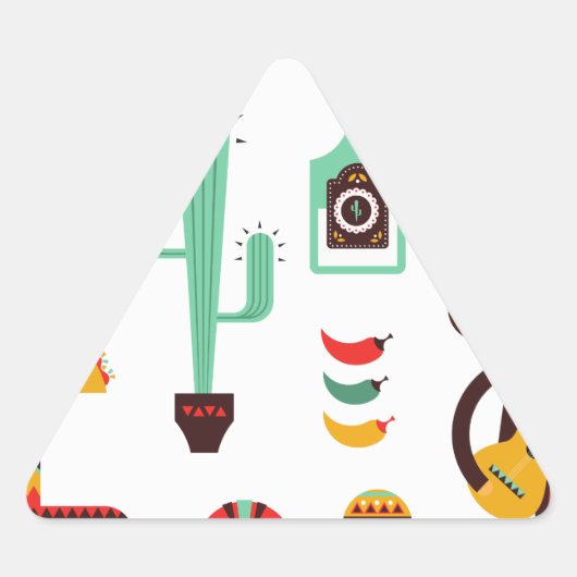 Sticker Triangulaire mexican mariachi (Devant)