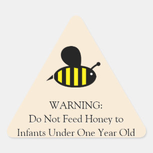 Sticker Triangulaire Miel Abeille Avertissement Goldenrod