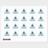 Sticker Triangulaire Miel Bee Infant Avertissement Bleu clair (Feuille)