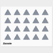 Sticker Triangulaire Mod Retro Blue Abstrait Scarab Motif (Feuille)