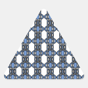 Sticker Triangulaire Mod Retro Blue Abstrait Scarab Motif