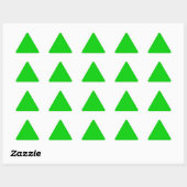Sticker Triangulaire Modèle Arrière - plan vert choquant - personnalise (Feuille)