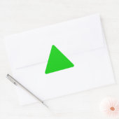 Sticker Triangulaire Modèle Arrière - plan vert choquant - personnalise (Enveloppe)