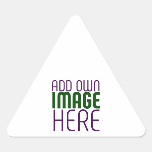 STICKER TRIANGULAIRE MODÈLE DE TEXTE D'IMAGE BLANCHE SIMPLE MODERNE (Devant)