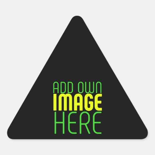 STICKER TRIANGULAIRE MODÈLE DE TEXTE D'IMAGE NOIRE SIMPLE ET MODERNE (Devant)