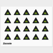 STICKER TRIANGULAIRE MODÈLE DE TEXTE D'IMAGE NOIRE SIMPLE ET MODERNE (Feuille)