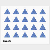 Sticker Triangulaire Modèle Moderne Glamour Regard Pailleté Bleu Vierge (Feuille)
