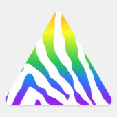 Sticker Triangulaire Modèle Rainbow Zebra (Devant)