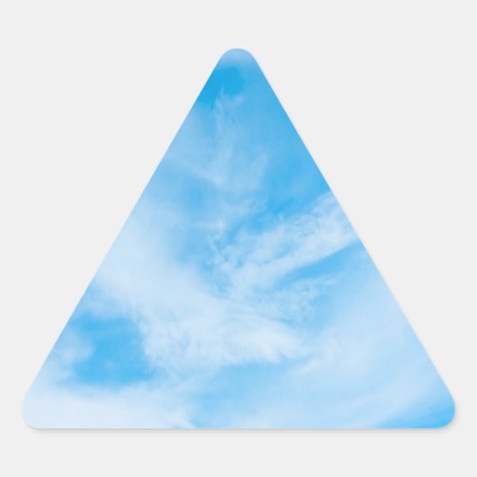 Sticker Triangulaire Modèle vierge ciel bleu nature nuages blancs (Devant)