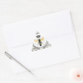 Sticker Triangulaire MODERNE Abeille de reine VINTAGE (Enveloppe)