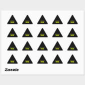 STICKER TRIANGULAIRE MODERNE ET MODERNE PERSONNALISABLE NOIR VÉRIFIÉ (Feuille)