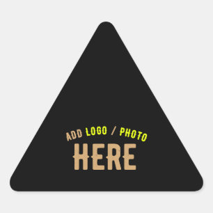 STICKER TRIANGULAIRE MODERNE ET MODERNE PERSONNALISABLE NOIR VÉRIFIÉ