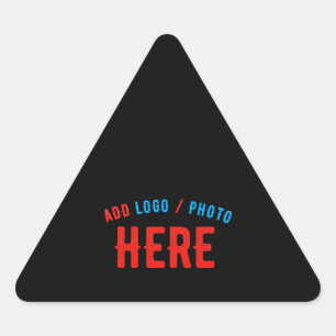 STICKER TRIANGULAIRE MODERNE ET MODERNE PERSONNALISABLE NOIR VÉRIFIÉ