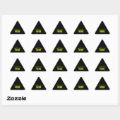 STICKER TRIANGULAIRE MODERNE ET MODERNE PERSONNALISABLE NOIR VÉRIFIÉ (Feuille)