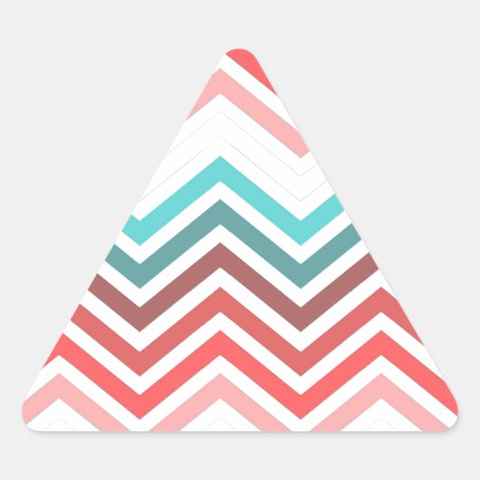 Sticker Triangulaire Moderne, tendance, chevron zigzag coloré (Devant)