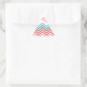 Sticker Triangulaire Moderne, tendance, chevron zigzag coloré (Sac)