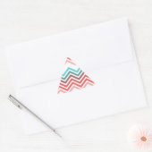 Sticker Triangulaire Moderne, tendance, chevron zigzag coloré (Enveloppe)