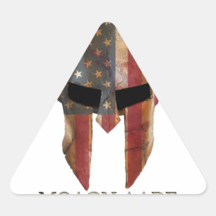 Sticker Triangulaire Molon Labe - venu et leur prennent les Etats-Unis