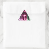 Sticker Triangulaire Mona Lisa Poster de animal rose rose violet (Sac)