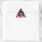 Sticker Triangulaire Mona Lisa Rose vert violet (Sac)