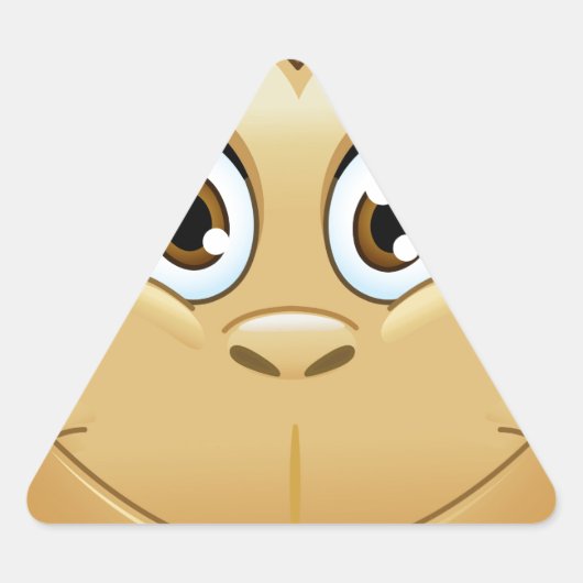 Sticker Triangulaire monkey emoji (Devant)