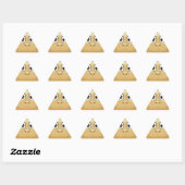 Sticker Triangulaire monkey emoji (Feuille)