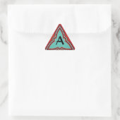 STICKER TRIANGULAIRE MONOGRAMME ABSTRAIT DE TRIANGLE BLEU ROUGE (Sac)
