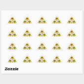 STICKER TRIANGULAIRE MONOGRAMME MAGIQUE ELFIQUE TALISMAN /OR TRIANGLE (Feuille)