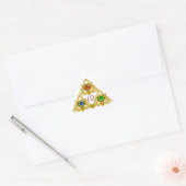 STICKER TRIANGULAIRE MONOGRAMME MAGIQUE ELFIQUE TALISMAN /OR TRIANGLE (Enveloppe)