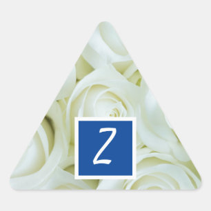 Sticker Triangulaire Monogramme Royal Blue tendance personnalisé Rose